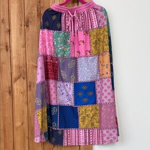 Patchwork Maxi Skirt in Pink & Multicolor